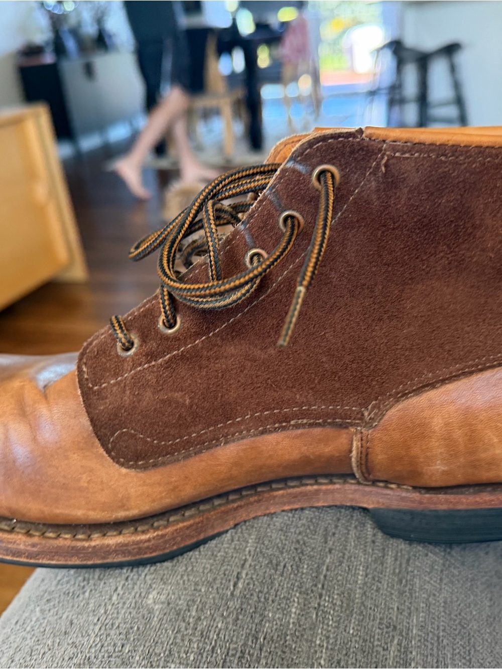 Timberland Two-Tone Brown Leather & Suede Chukka Boots